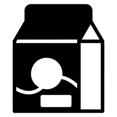 Milk, carton, breakfast icon