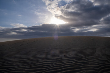 sunset over the dunes