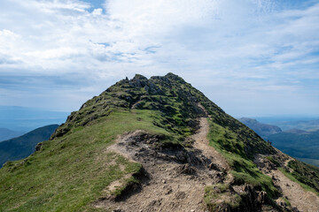 landscape with blue sky and clouds
