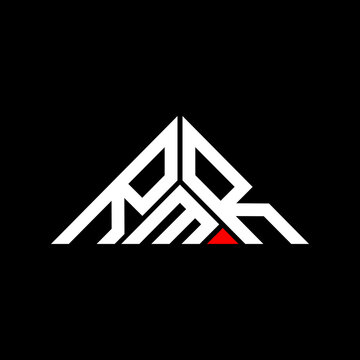 RMR letter logo creative design with vector graphic, RMR simple and modern logo in triangle shape.