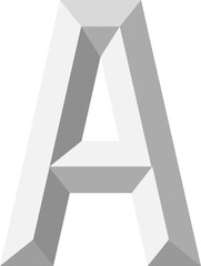 alphabet letter 3d style