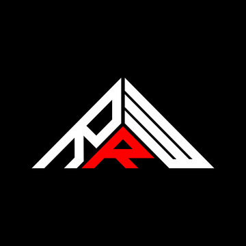 RRW letter logo creative design with vector graphic, RRW simple and modern logo in triangle shape.