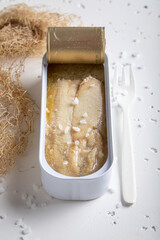 Tasty and healthy herring as a mediterranean appetizer.
