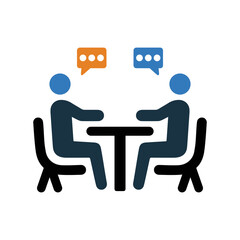 Business Conversation icon. Glyph style vector EPS.