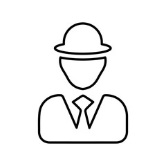 Executive outline icon. Line art vector.