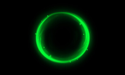 Light effect green circle shape