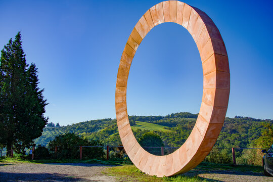 Terracotta artefact symbol of the local handicraft Impruneta Florence Tuscany Italy