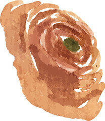 watercolor leaf minimal floral