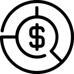 circle chart money icon