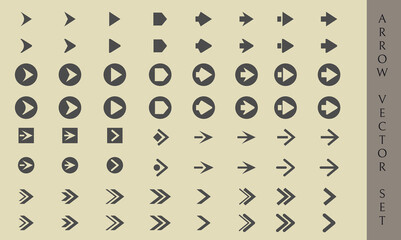 SET OF ARROW ELEMENTS FOR DESIGN. GRAPHIC ELEMENTS