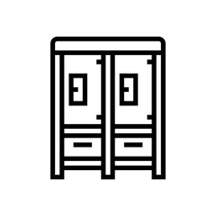 Art illustration symbol icon furniture logo household design sketch hand draw of wardobe