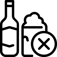 no alcohol beer whisky icon