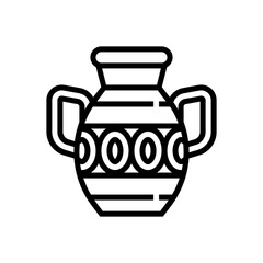 Art illustration symbol icon furniture logo household design sketch hand draw of vase urn - obrazy, fototapety, plakaty