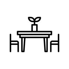 Art illustration symbol icon furniture logo household design sketch hand draw of dining table