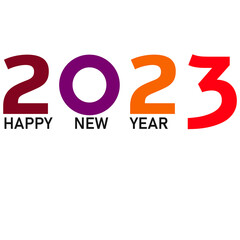 Happy New Year 2023 text design.New year idea concept.
Brochure design template, card, banner.