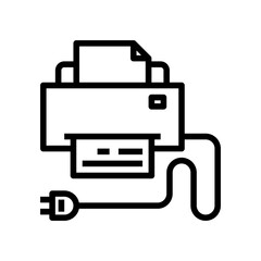 Art illustration symbol icon furniture logo household design sketch hand draw of printer