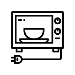 Art illustration symbol icon furniture logo household design sketch hand draw of food microwave
