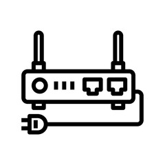 Art illustration symbol icon furniture logo household design sketch hand draw of wifi router