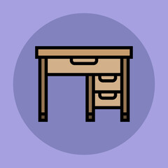 Art illustration symbol icon furniture logo household design sketch hand draw of shelves table