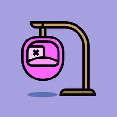 Art illustration symbol icon furniture logo household design of chair swing