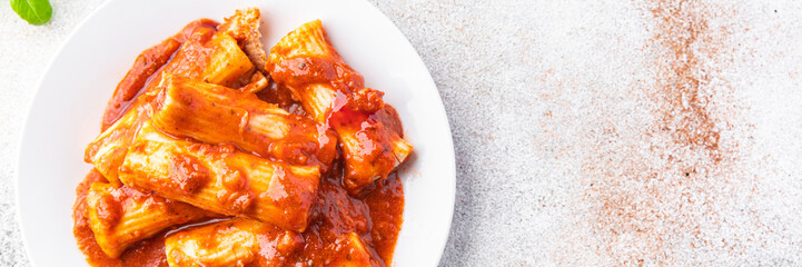 cannelloni pasta dish stuffed with meat tomato sauce healthy meal food snack diet on the table copy space food background rustic top view