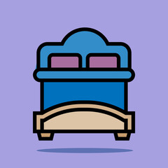 Art illustration symbol icon furniture logo household design of bed rest