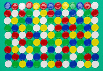 Background of colored tokens