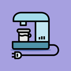 Art illustration symbol icon furniture logo household design of drink coffee maker 