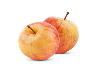 Fresh whole apple isolated on white background.
