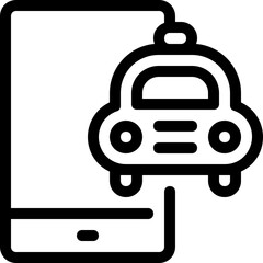 application taxi mobile icon