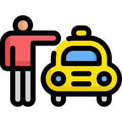 Fototapeta premium taxi call icon