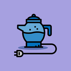 Art illustration symbol icon furniture logo household design of drink heater