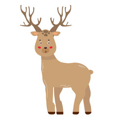 Cartoon deer - cute character for children. Vector illustration in cartoon style.