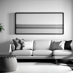 Black and white modern livingroom