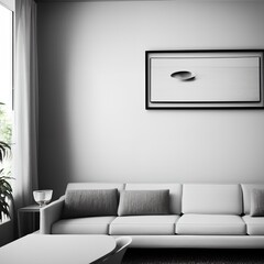 Black and white modern livingroom