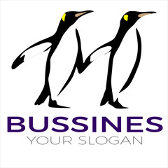 penguin logo on a white background