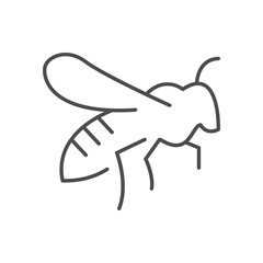 Bee or wasp line outline icon