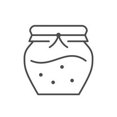 Retro jar line outline icon