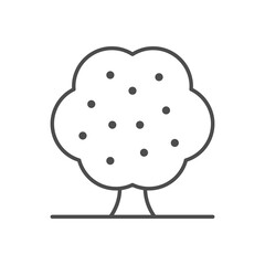 Fruit tree line outline icon