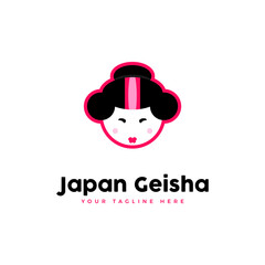 JAPANESE GEISHA CHARACTER LOGO DESIGN