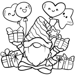 Cute, Santa, Claus for merry, Christmas, clipart, 
 illustration 