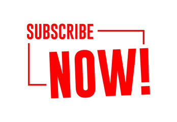 Subscribe Now Design Vector Label