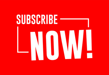 Subscribe Now Design Vector Label
