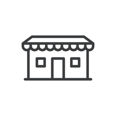Shop Building Flat Vector Icon