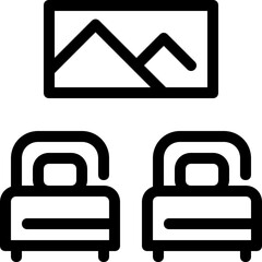 twin bed icon