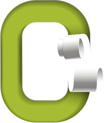 Alphabet paper cut font