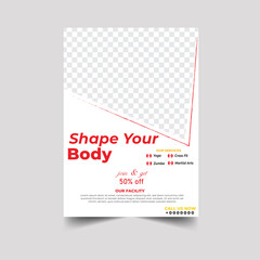 Gym Fitness flyer design template 
