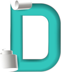 Alphabet paper cut font