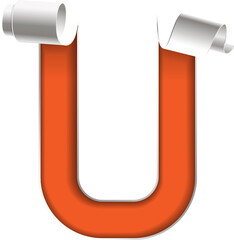 Alphabet paper cut font