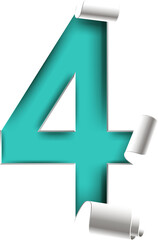 Fototapeta premium Alphabet paper cut font